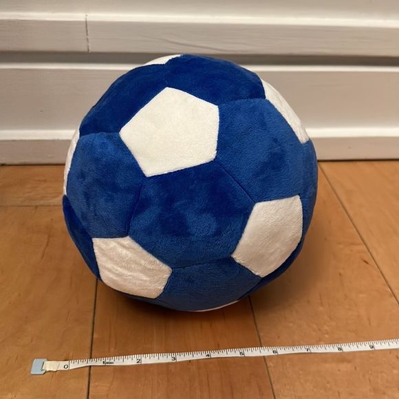 Plush Soccer Ball Toy/Pillow, Medium - 19cm/7.5” Diameter - Picture 4 of 5